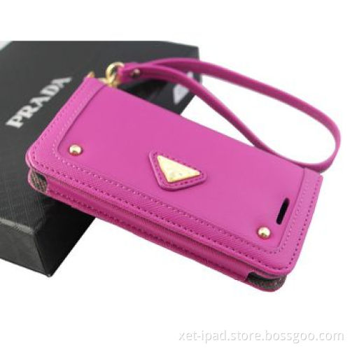 Custom PU leather wallet cases for iPhone 5/5S, card pocket, smart view window, mirror